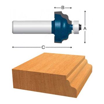 Picture of Router Bit, Carbide Tip, Wavy Edge 1-1/4"D, 1/4" Shank