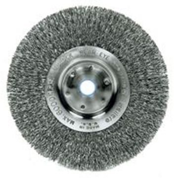 Picture of Brush, Wire Wheel, 1/2"-5/8" Arbor Hole 6", .014Wire, 5/8"W, Coarse