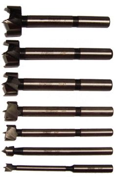 Picture of Drill Bit, Forstner, HSS, 7pc, w/Wooden Case 1/4"-1"x8th's, 3/8" Shank