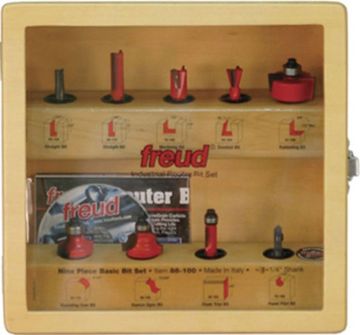 Picture of Router Bit, Carbide, Woodworker, 9pc 1/4" Shank