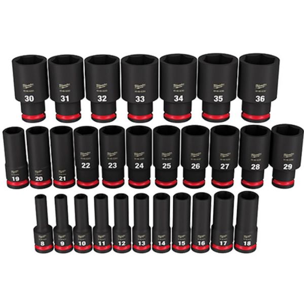 Picture of Socket, Deep, Impact, 29Pc Metric