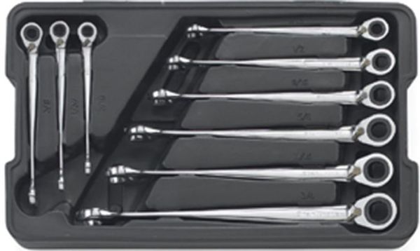 Picture of Wrench, Combination, Fractional, Ratcheting, 9pc 5/16"-3/4"