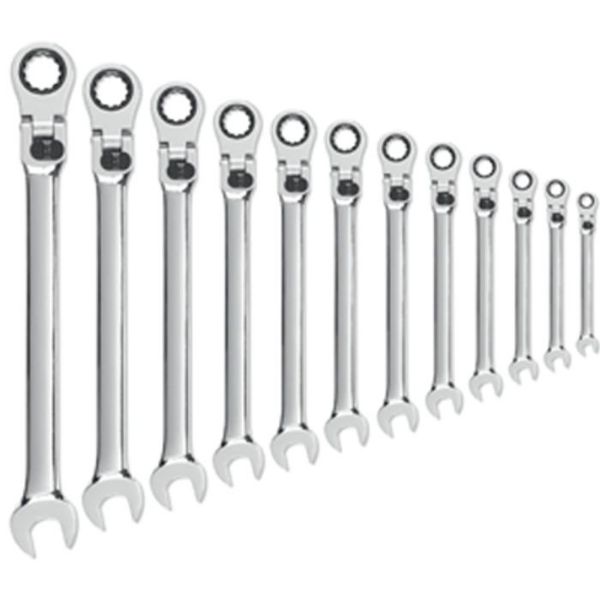 Picture of Wrench, Flex Head, Fractional, 8pc 5/16"-3/4"