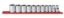 Picture of Socket, Fractional, 11pc 1/2" Dr, 6 Pt