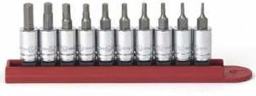 Picture of Socket, Hex Bit, Fractional, 10pc 1/4" Dr