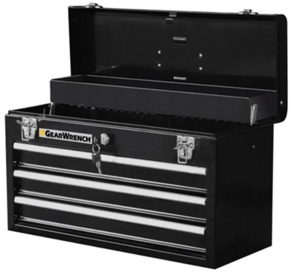 Picture of Box, Tool, 3 Drawer, Steel 20"Wx8.5"Dx12"H