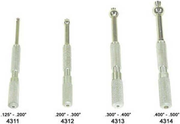 Picture of Gauge, Small Hole, 4pc 1/8"-1/2"