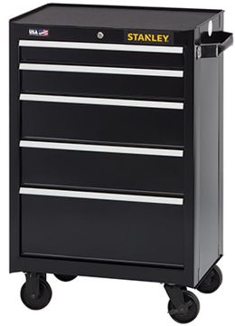Picture of Cabinet, Tool, Mobile 5 Drawer, Black, 40-1/2"H