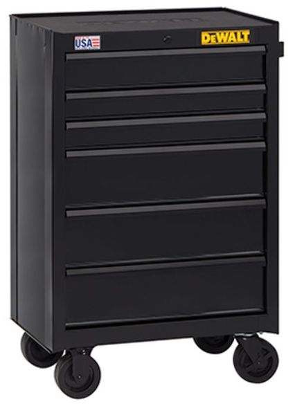 Picture of Cabinet, Tool, Mobile 6 Drawer, Black, 40-1/2"H
