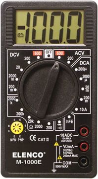 Picture of Multimeter, Digital, Compact 3-1/2 Digit, AC & DC Volts