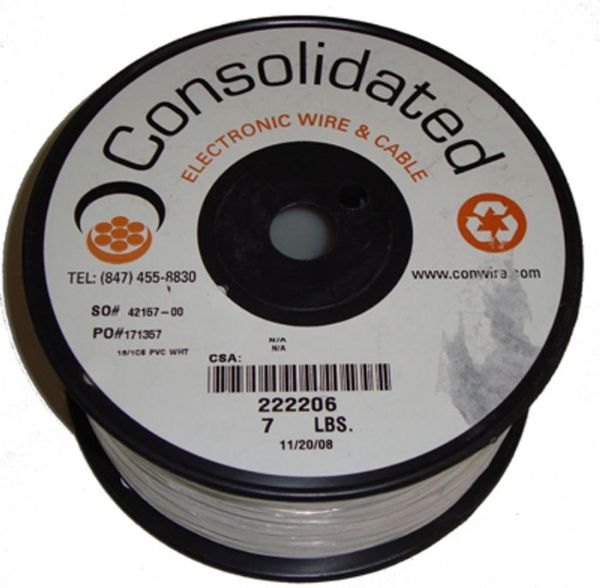 Picture of Wire, Bell, White 18 AWG, 7 Lb Spool