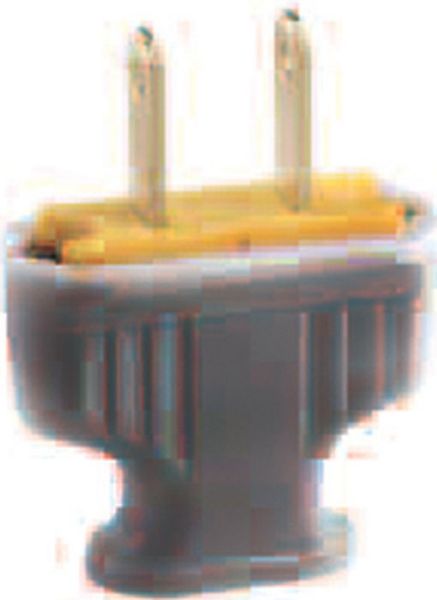 Picture of Plug, Flat Handle, Brown 10 Amp, 2 Prong