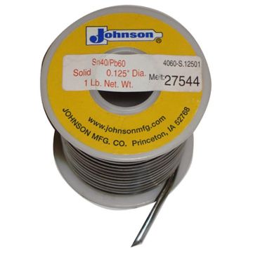 Picture of Solder, Solid Wire 40 Tin 60 Lead, .125D, 1 lb