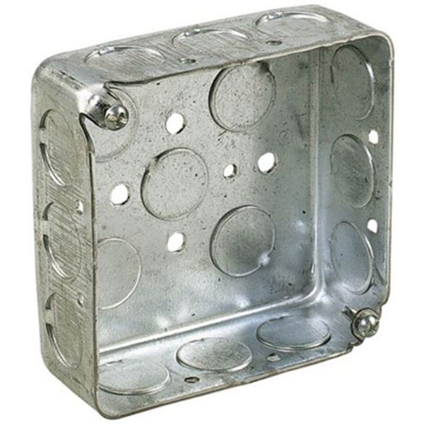 Picture of Box, Electrical, Square 4"Wx4"Lx1-1/2"D, 1/2" KO
