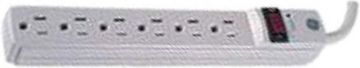 Picture of Surge Protector, w/Pilot Light 6 Outlet, 3' Cord