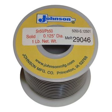 Picture of Solder, Solid Wire 50 Tin 50 Lead, .125D, 1 lb