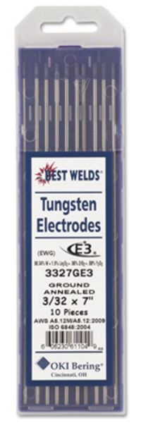Picture of Electrode, Tungsten, 2% Ceriated 3/32"Dx7"L