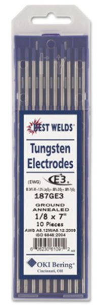 Picture of Electrode, Tungsten, 2% Ceriated 1/8"Dx7"L