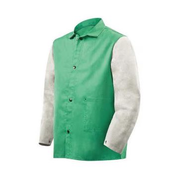 Picture of Jacket, Welding, Green, Leather Sleeves 44-46, Large, 30"L