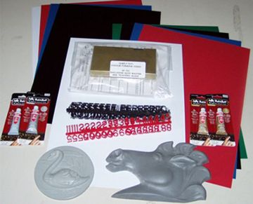 Picture of Vacuum Forming Supply Kit, Assorted Colors W/50 Sheets and Molds