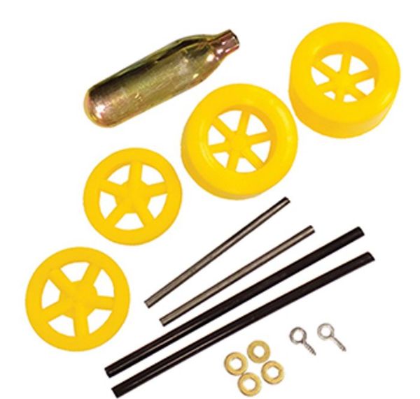 Picture of Dragster, Wheels, Kit Bag w/CO2 Cartridge, Yellow