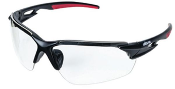Picture of Glasses, Safety, XP450 Clear, Black & Red Frames