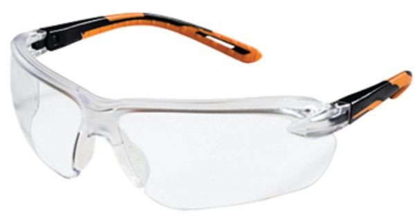 Picture of Glasses, Safety, XM310 Clear, Black & Orange Frames