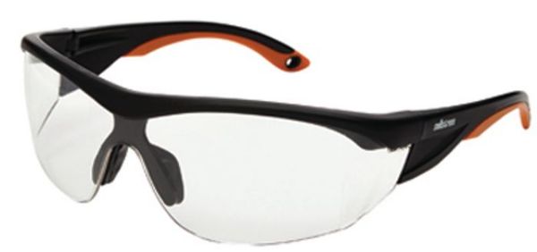 Picture of Glasses, Safety, XM320 Clear, Black & Orange Frames