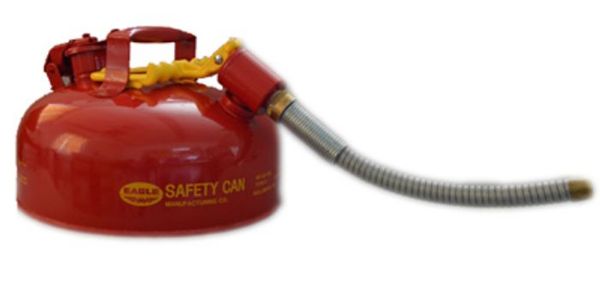Picture of Can, Safety, Metal, Type II, Red 1 Gal Cap, w/7/8"OD Flex Spout