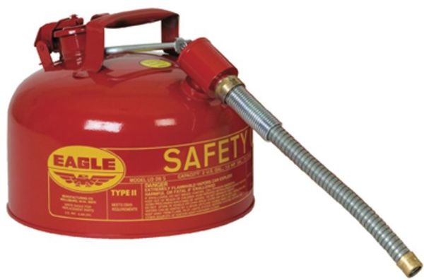Picture of Can, Safety, Metal, Type II, Red 2 Gal. Cap, w/7/8"OD Flex Spou