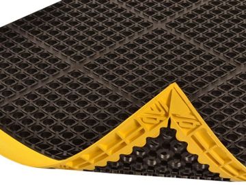 Picture of Mat, Safety, Black, w/3 Yellow Edges 26"x40"