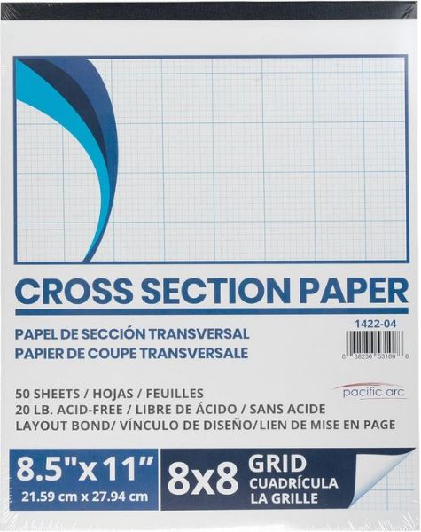 Picture of Paper, Drawing, Cross Section, 50pc 8-1/2"x11", X8