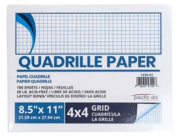 Picture of Paper, Quadrille 8-1/2"x11", X4