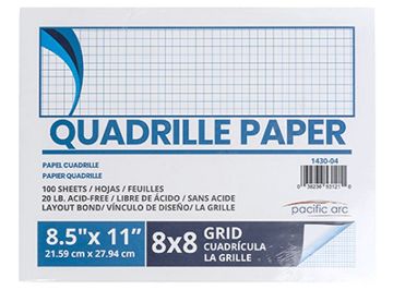 Picture of Paper, Quadrille 8-1/2"x11", X8