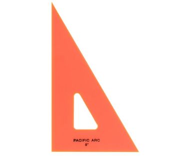 Picture of Triangle, Orange Fluorescent 8", 30°/60°
