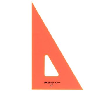 Picture of Triangle, Orange Fluorescent 10", 30°/60°