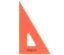 Picture of Triangle, Orange Fluorescent 10", 30°/60°