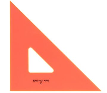 Picture of Triangle, Orange Fluorescent 8", 45°