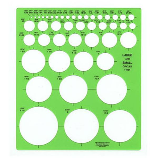 Picture of Template, Large Circle, 45 1/16"-2-1/4"