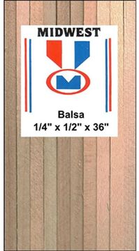 Picture of Balsa, Strip 1/4”x1/2”x36”