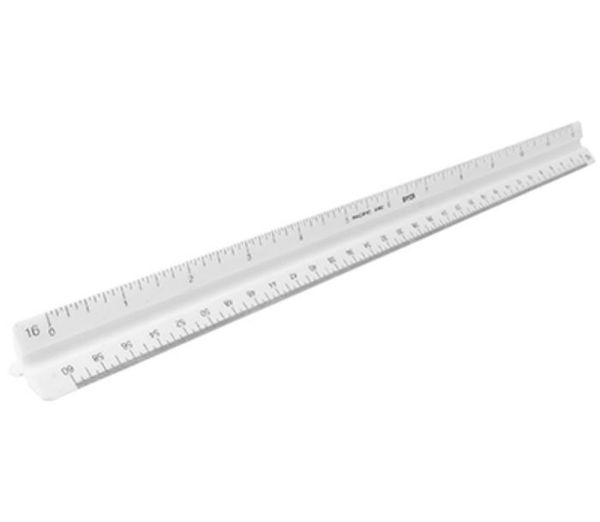 Picture of Scale, Triangular, Combo, Plastic,White Architect, Mechanical Eng