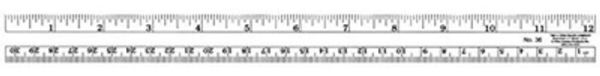 Picture of Ruler, Plastic, Clear 12"L
