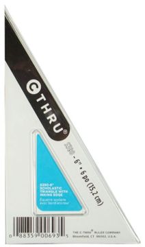 Picture of Triangle, Student, Clear 6", 30°/60°