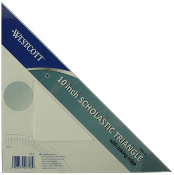 Picture of Triangle, Student, Clear 10", 45°