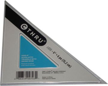 Picture of Triangle, Student, Clear 12", 45°