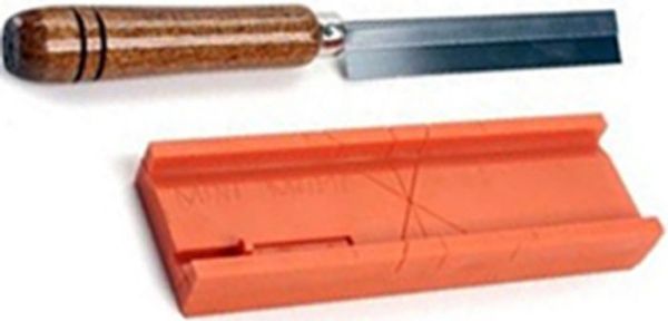 Picture of Miter Box, Mini, w/Saw 1-1/2"BoxWidth,4-1/2"L 32 TPI