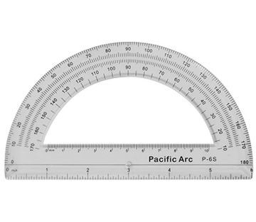 Picture of Protractor, Semicircular, Clear 6"