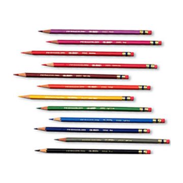 Picture of Pencil, Colored, w/Eraser 12 Colors