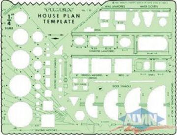 Picture of Template, House Plan 1/4"=1'