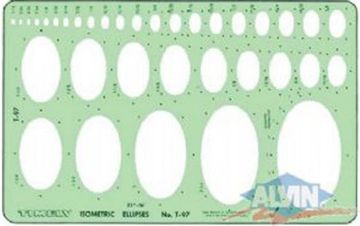 Picture of Template, Isometric Ellipses, 35 1/16"-2-1/2"